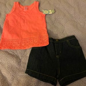 Baby 12 month top and shorts